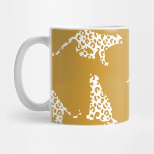 Gold Leopard Silhouettes Mug